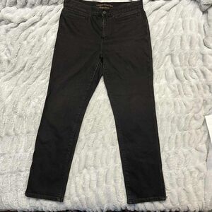 LRL Lauren Ralph Lauren Jeans Womens 8 Black Jeans Straight Zipper Ankles